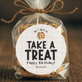School Kids Birthday Treat Cookie Kraft ラウンドシール