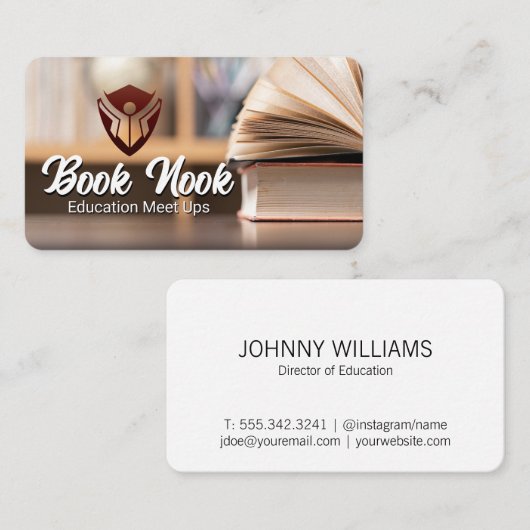 School Knowledge Logo | Education Learning 名刺 (正面/裏面)