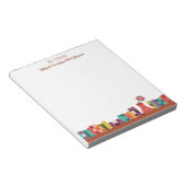 School Librarian Bookshelfメモ帳 ノートパッド (アングル)