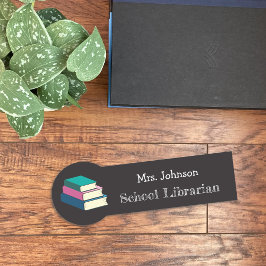 School Librarian Chalkboard名フェイクタグ 名札