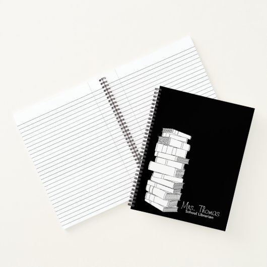 School Librarian Notebook （白黒） ノートブック (内部)