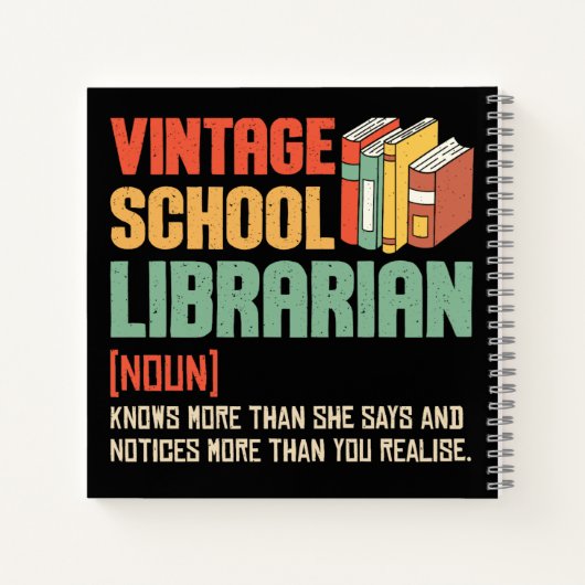 School Librarian Pronunciation Funny ノートブック (裏面)