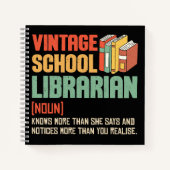 School Librarian Pronunciation Funny ノートブック (正面)