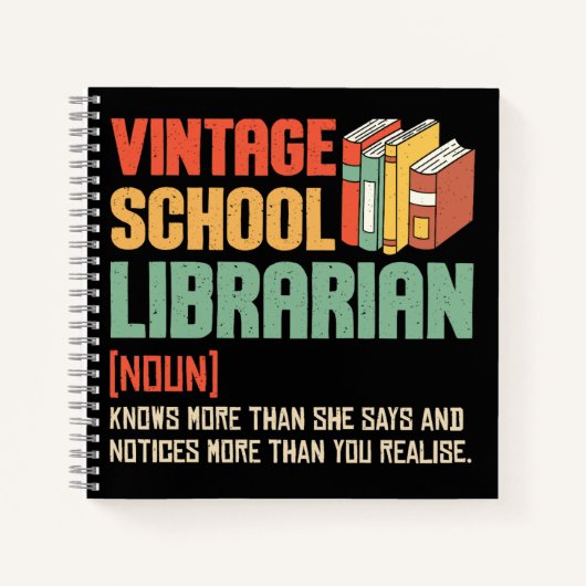 School Librarian Pronunciation Funny ノートブック (正面)