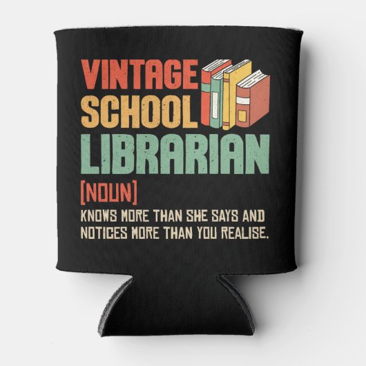 School Librarian Pronunciation Funny 缶クーラー (正面)
