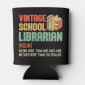 School Librarian Pronunciation Funny 缶クーラー (裏面)