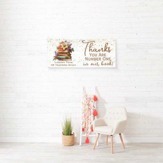 School Library Number One Book Thank You 横断幕 (インサイチュ)