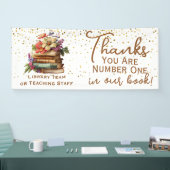School Library Number One Book Thank You 横断幕 (トレードショー)