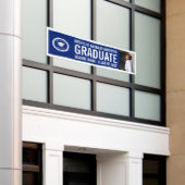 School logo Graduation Photo Party BLue White 横断幕 (ビルの外側)