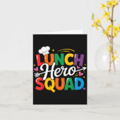 School Lunch Hero Squad Cafeteria Workers Crew Lad カード (黄色い花)