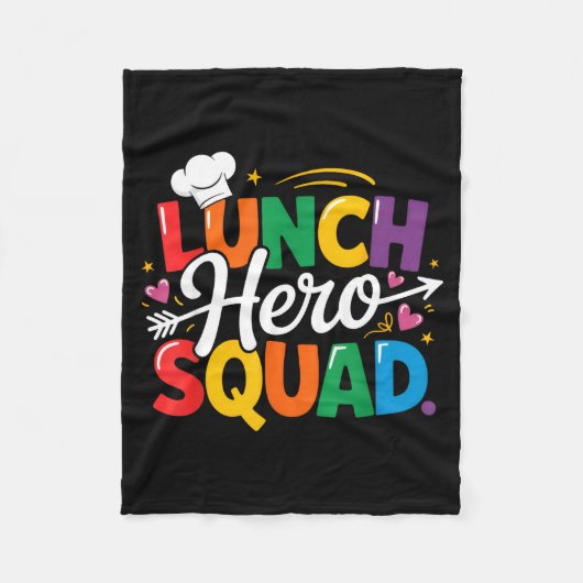 School Lunch Hero Squad Cafeteria Workers Crew Lad フリースブランケット (正面)