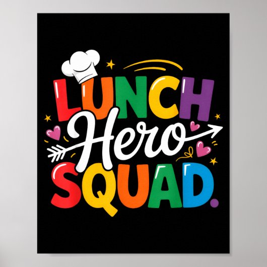 School Lunch Hero Squad Cafeteria Workers Crew Lad ポスター (正面)