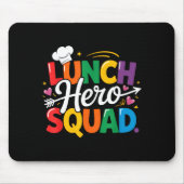 School Lunch Hero Squad Cafeteria Workers Crew Lad マウスパッド (正面)