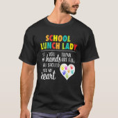School Lunch Lady Cute Heart Appreciation Gift Tシャツ (正面)
