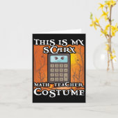 School Math Teacher Funny This Is My Scary Hallowe カード (黄色い花)
