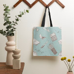 School Maths Tote Bag トートバッグ<br><div class="desc">A selection of mathematics equations and maths equipment. This design looks really effective on this Tote Bag</div>