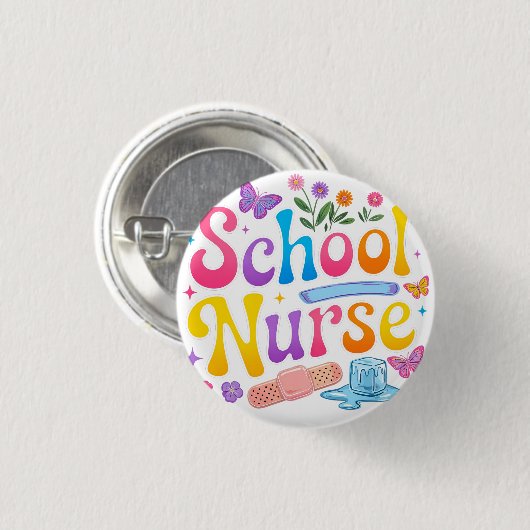 School Nurse Button 缶バッジ (正面&裏面)