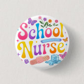 School Nurse Button 缶バッジ (正面)