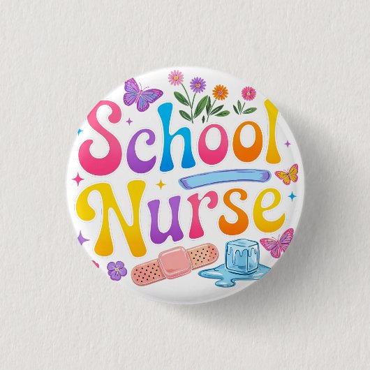 School Nurse Button 缶バッジ (正面)