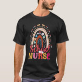 School Nurse Cute Rainbow Back To School Rn Lpn Cn Tシャツ (正面)