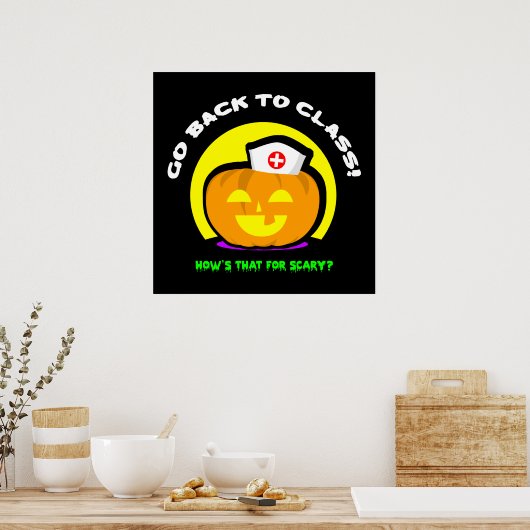 School Nurse Halloween ポスター (キッチン)