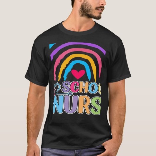 School Nurse Rainbow Nurse Week 2022 Back To Schoo Tシャツ (正面)