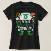 School Nurse Squad Irish Shamrock Tee Nurse St Pat Tシャツ (デザイン正面)