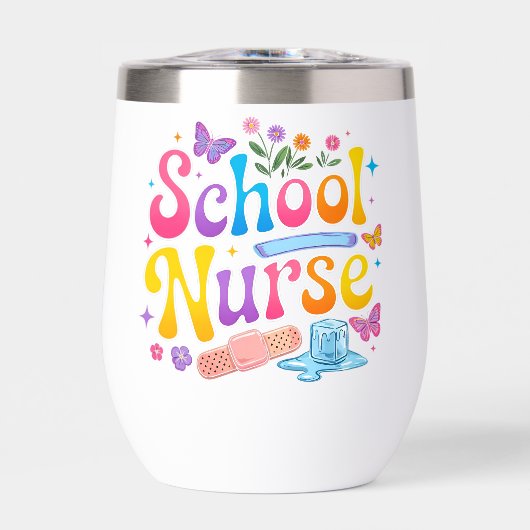 School Nurse Thermal Wine Tumbler (正面)
