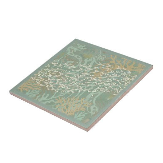 School of Fish in Coral Green ID1198 タイル (側面)