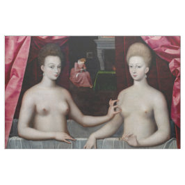 School of Fontainebleau - Gabrielle d'Estrees ファブリック