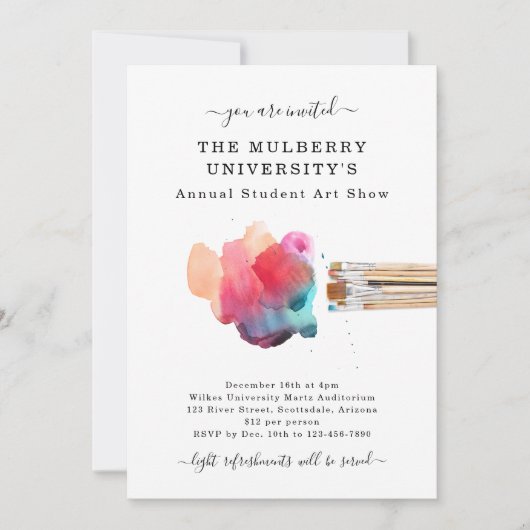 School or Studio Art Show Invitation 招待状 (正面)