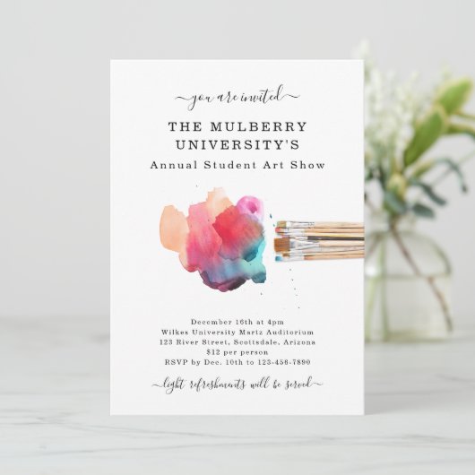 School or Studio Art Show Invitation 招待状 (スタンド正面)