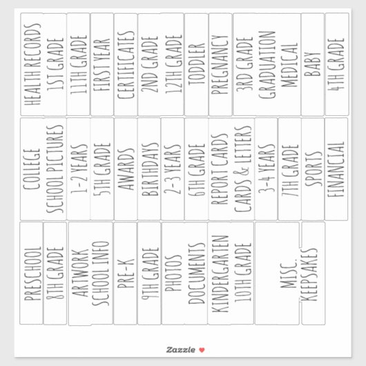 School Organization , School Memory シール (シート)