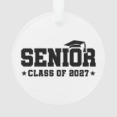 School Pride Graduation Year Senior Class of 2027 オーナメント (裏面)