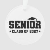 School Pride Graduation Year Senior Class of 2027 オーナメント (正面)