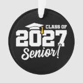 School Pride Graduation Year Senior Class of 2027 オーナメント (正面)
