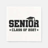 School Pride Graduation Year Senior Class of 2027 スタンダードカクテルナプキン (正面)