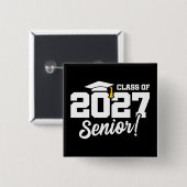 School Pride Graduation Year Senior Class of 2027 缶バッジ (正面&裏面)