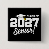 School Pride Graduation Year Senior Class of 2027 缶バッジ (正面)