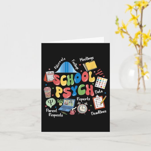 School Psychologist Appreciation Mental Health Awa カード (黄色い花)