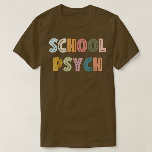 School Psychologist Happy First Last 100 Day Typog Tシャツ (デザイン正面)