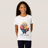 "School’s a Cool: Minion-Approved Learning Vibes!" Tシャツ (正面フル)