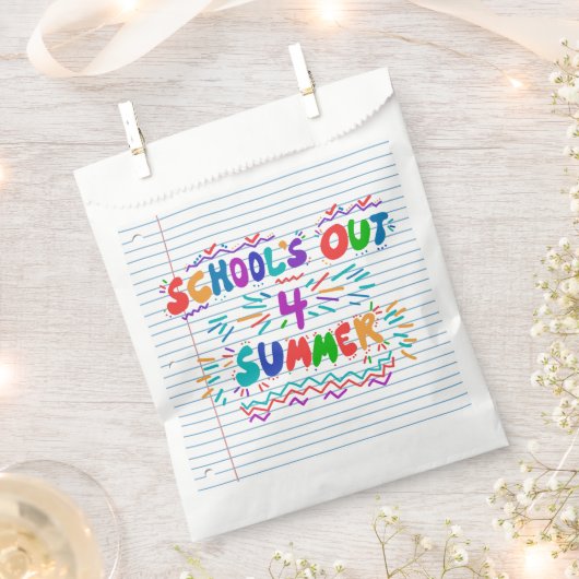 School’s out for summer フェイバーバッグ (クリップ留めされた状態)