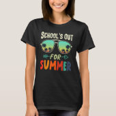 School s Out For Summer Cool Tropical Sunglasses D Tシャツ (正面)