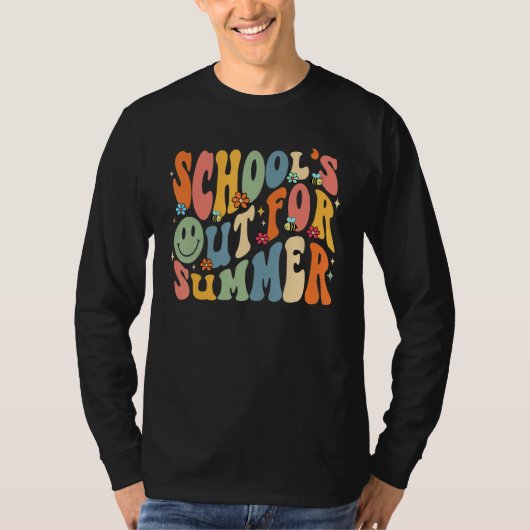 School s Out For Summer Last Day Of School Groovy  Tシャツ (正面)