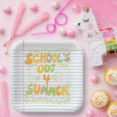 School’s Out Loose Leaf Paper ペーパープレート (パーティー)