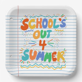 School’s Out Loose Leaf Paper ペーパープレート