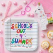 School’s Out Loose Leaf Paper Invitation ペーパープレート (パーティー)