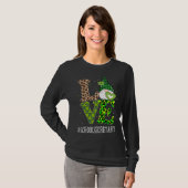 School Secretary Love St Patricks Day Gnome Leopar Tシャツ (正面フル)