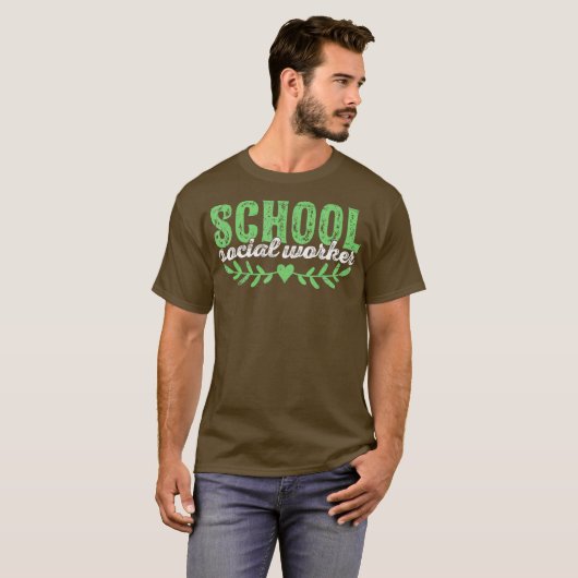 School Social Worker Social Work Gift Tシャツ (正面フル)
